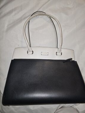 Kate Spadw Two-Tone Black and White Structured Tote Bag